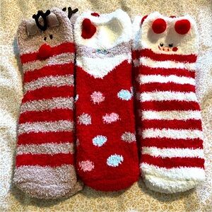 4 pairs of Festive Fuzzy Socks Set of 4